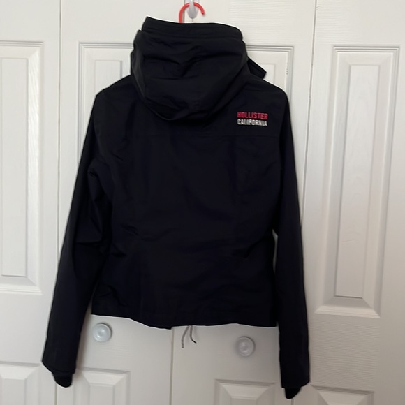 HOLLISTER CALIFORNIA all-weather jacket navy Sz M pink logo - Picture 11 of 14